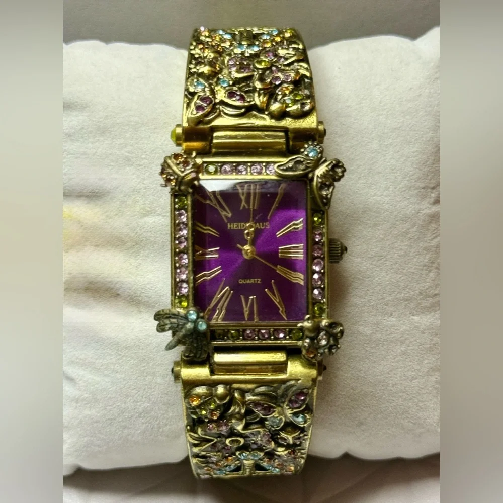 Heidi Daus ~ Butterfly🦋Dragonfly Bumblebee 🐝 Ladybug 🐞 Swarovski Crystal Cuff - Picture 4 of 11